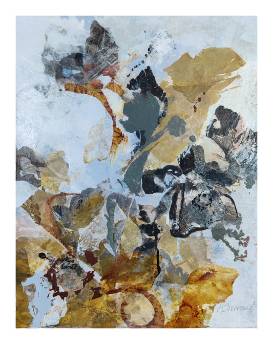 Unspoken is an abstract nature fine art painting with a mix of calming neutral colors.