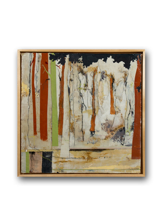 Harmony in Contrast – a mixed media artwork with organic and structured elements.