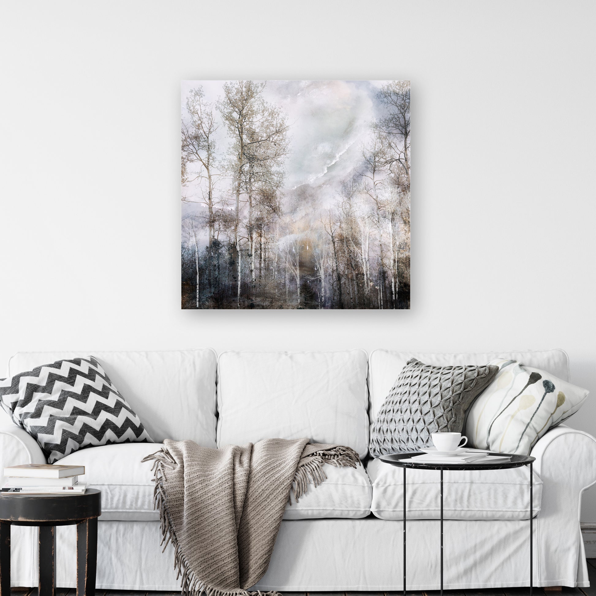 canvas example aspen tree landscape artwork