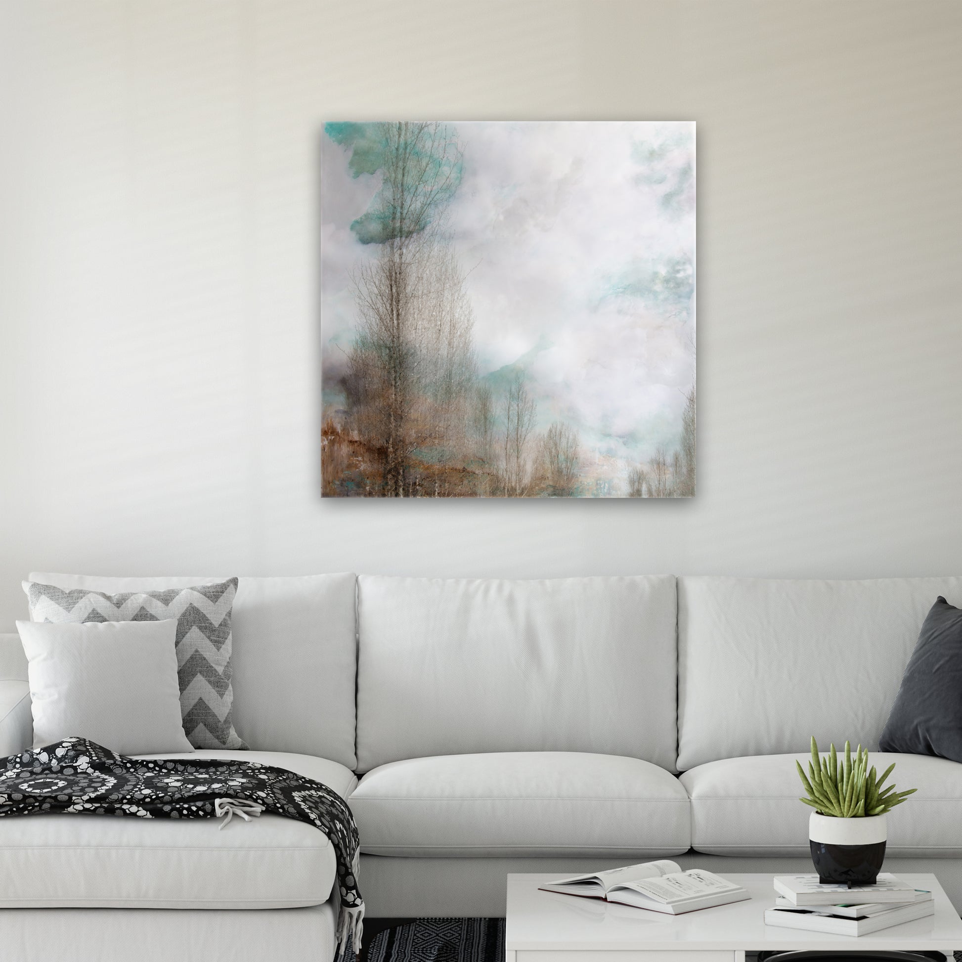 canvas example of aspen tree landscape artwork