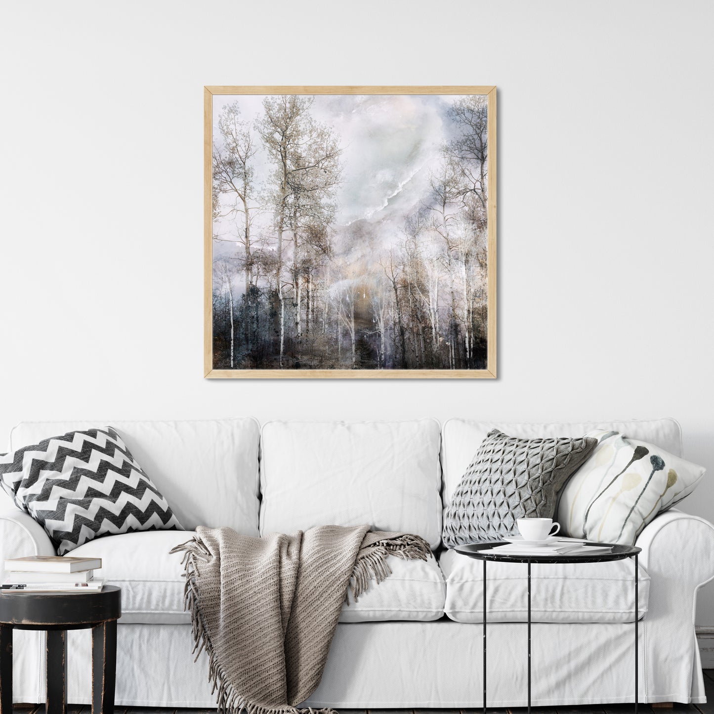 framed example aspen tree wall art print